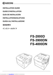 Kyocera FS-4000DN Installationsanleitung