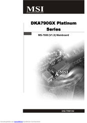 MSI DKA790GX Platinum-Serie Bedienungsanleitung