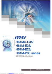 MSI H61M-E23-Serie Bedienungsanleitung