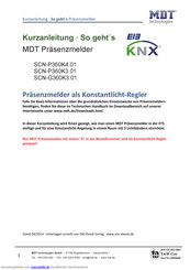 MDT Technologies SCN-G360K3.01 Kurzanleitung