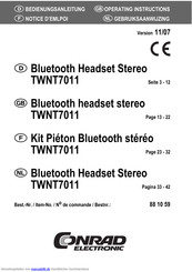 Conrad Electronic TWNT7011 Bedienungsanleitung