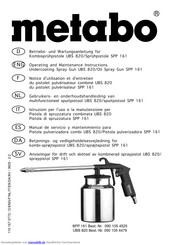 Metabo SPP 161 Betriebs- Und Wartungsanleitung