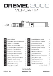 Dremel 2000 VERSATIP Übersetzung Der Originalbedienungsanleitung