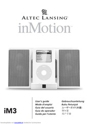 Altec Lansing inMotion iM3 Gebrauchsanleitung