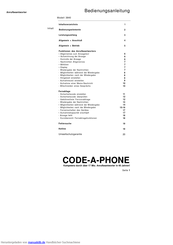 code-a-phone 3840 Bedienungsanleitung