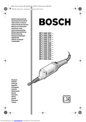 Bosch HF 0 602 207 Series Bedienungsanleitung