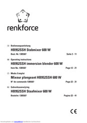 Renkforce HB952SSH Bedienungsanleitung