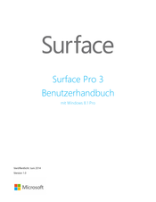 Microsoft Surface Pro 3 Benutzerhandbuch