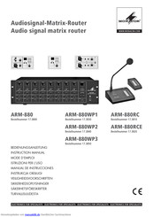 Monacor ARM-880WP3 Bedienungsanleitung