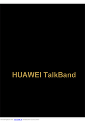 Huawei TALKBAND B2 Kurzanleitung