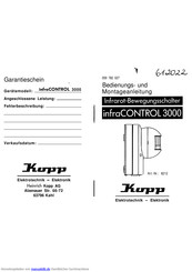 Kopp infraCONTROl 3000 Bedienungs- Und Montageanleitung