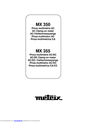 Metrix MX 355 Bedienungsanleitung
