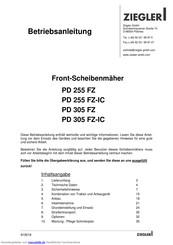 Ziegler PD 305 FZ Betriebsanleitung