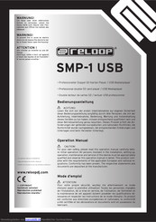 Reloop SMP-1 USB Bedienungsanleitung