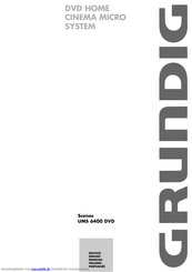 Grundig Scenos UMS 6400 DVD Handbuch