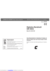 Conrad SW-106G Bedienungsanleitung
