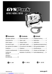 GYS GYSPACK 810 Gebrauchsanweisung