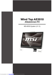 MSI Wind Top AE2010 Bedienungsanleitung