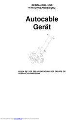 Autocable H PRO 4 Gebrauchs- Und Wartungsanweisung
