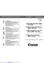 Conrad Electronic MD6 Bedienungsanleitung