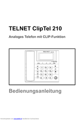 TELNET ClipTel 210 Bedienungsanleitung