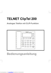 TELNET ClipTel 200 Bedienungsanleitung