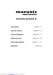 Marantz professional Studio Scope 4 Benutzerhandbuch