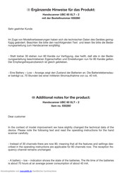 Uniden UBC 60XLT-2 Bedienungsanleitung