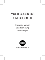 Konica Minolta Uni Gloss 60 Betriebsanleitung