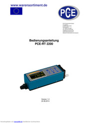 PCE Instruments PCE-RT 2200 Bedienungsanleitung