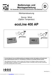 Stobag ecoLine 400 AP Bedienungs- Und Montageanleitung