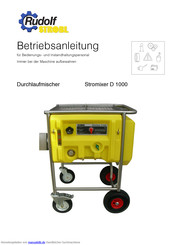 Rudolf STROBL Stromixer D 1000 Betriebsanleitung
