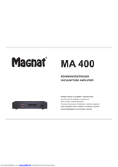 Magnat MA 400 Wichtige Hinweise Zur Installation / Garantieurkunde