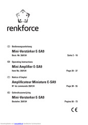 Renkforce E-SA9 Bedienungsanleitung