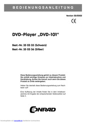 Conrad DVD-101 Bedienungsanleitung