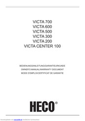 Heco VICTA CENTER 100 Bedienungsanleitung/Garantieurkunde