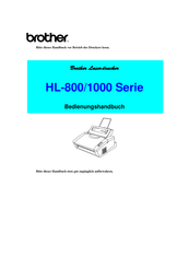 Brother HL-1000 Series Bedienungshandbuch