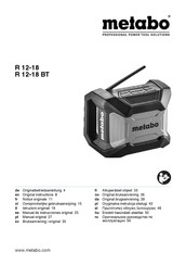 Metabo R 12-18 BT Originalbetriebsanleitung