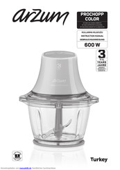 Arzum PROCHOPP COLOR AR 1036 Gebrauchsanweisung