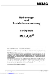 MELAG MELAjet Bedienungs- Und Installationsanweisung