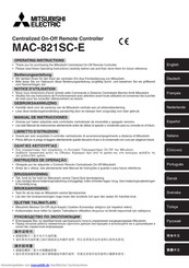 Mitsubishi Electric MAC-821SC-E Bedienungsanleitung
