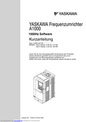 YASKAWA A1000 Type CIMR-AC4B0414 Kurzanleitung