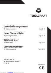 Toolcraft 75 98 13 Bedienungsanleitung