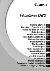 Canon PowerShot D20 Handbuch: Erste Schritte