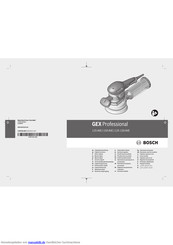 Bosch GEX Professional 125 AVE Originalbetriebsanleitung