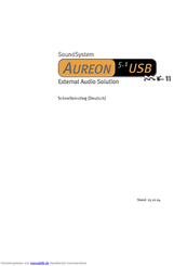 Aureon 5.1 USB MK II Schnelleinstieg