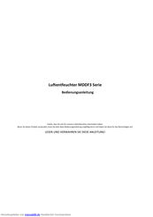 Midea MDDF3 Serie Bedienungsanleitung