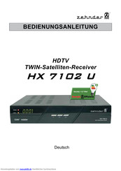 Zehnder HX 7102 U Bedienungsanleitung