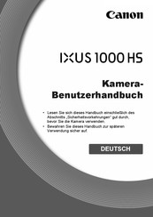 Canon IXUS 1000 HS Benutzerhandbuch