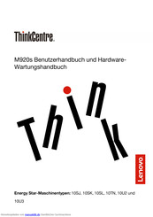 Lenovo ThinkCentre M920s Benutzerhandbuch Und Hardware-Wartungshandbuch